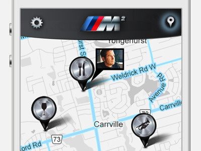 BMW M iphone app mock up design interface ui