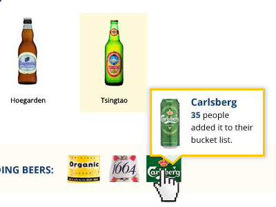 Trending beer feature design interface ui