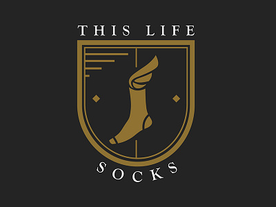 This Life Socks logo badge brand geometric logo shield socks vector vintage