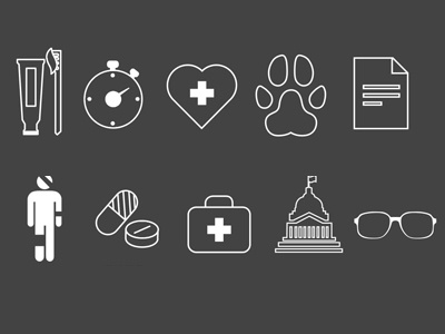 Health Icons geometric health icon insurance line vector