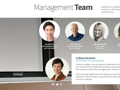Management Team about us management team profiles team work web design