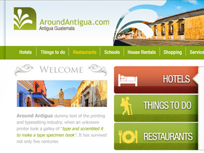 Aa antigua guatemala graphic design web design