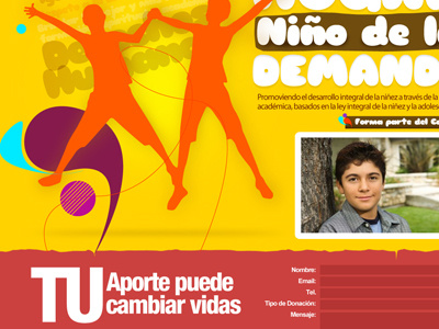 Hogar Niño de la Demanda children funny vivid colors web design website