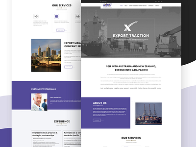 Export Traction - Import Export Services design graphic design ui website