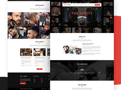 The Verity - Barber Shop Website design graphic design ui ux website