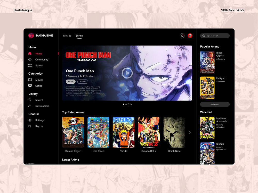 Anime Website designs, themes, templates and downloadable graphic ...