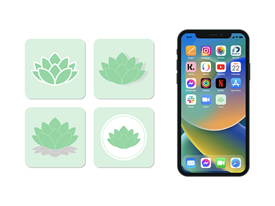 Mobile App Icon Variants app branding graphic design logo ui ux