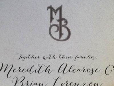 Monogram logo monogram print wedding