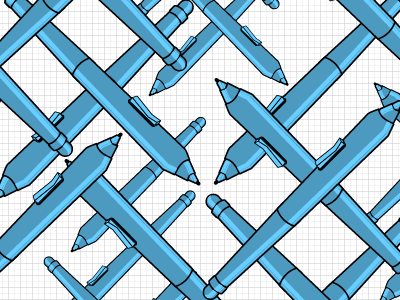 Pen Pattern background blue vector wacom