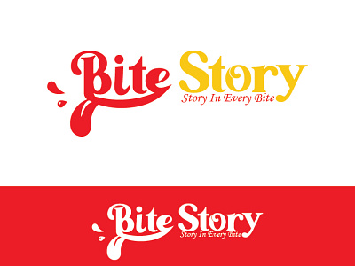 Bite Story Typography Logo brand branding design graphic graphic design illustration logo logodesing logotype typography vector