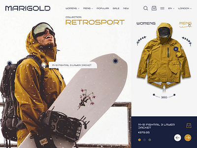 Marigold design ecommerce figma jacket sport ui