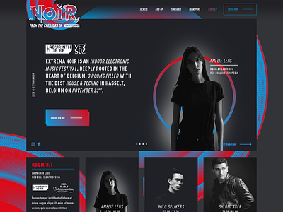 Extrema Noir website webdesign