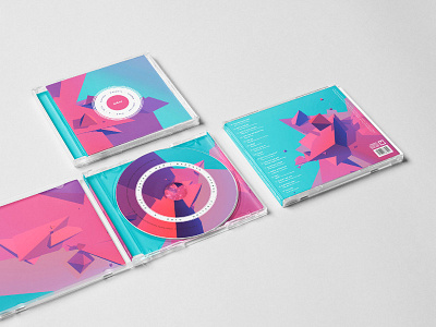 Magenta Pyroclasm over Blue Canyon 3d abstract album design album layout digital art
