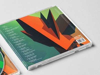 Orange Solids Hovering Above a Green Haze 3d abstract album design album layout art digital digital art music