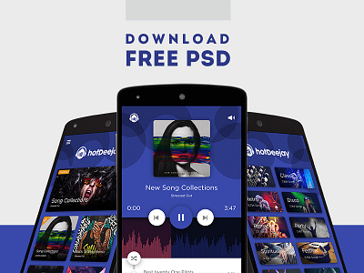 Deejay Music App (Free Psd) android app ios music musicapp sound