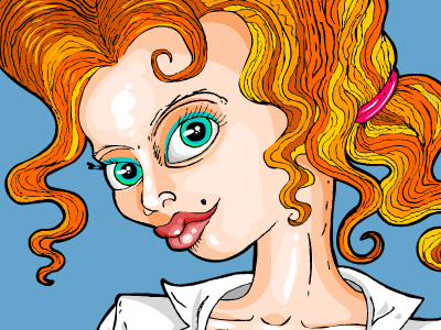 Orange-haired girl vector