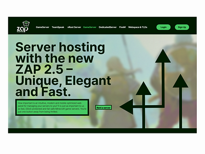 Zap Hosting - Landing Page artdirectors dribbble dribbblers editorial inspiration ui userinterface