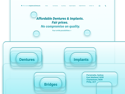 Affordable Dentures & Implants artdirectors design dribbble glass inspiration product product design ui user experience user interface