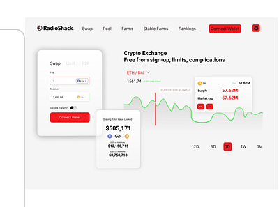 Radio Shack - Crypto Swap Website Redesign artdirectors design dribbble editorial illustration inspiration ui user ux