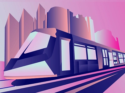 Tramway artdirectors branding dribbble editorial illustration inspiration logo tramway