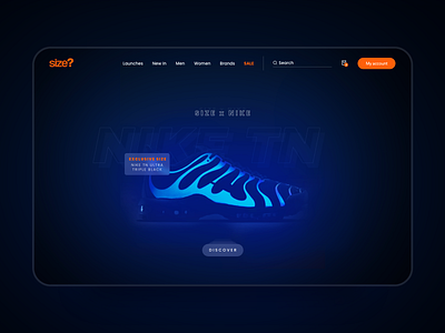 SIZE? - Website Redesign nike shoes size ui design ux design website design