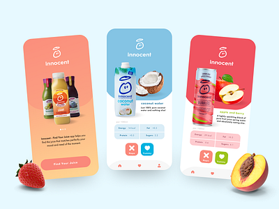 Innocent Juice - Mobile App app design innocent juice mobile app mobile design mobile ui ui design