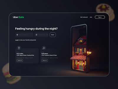 Uber Eats - Website Redesign food uber uber eats ui ux ui design ux design web design website