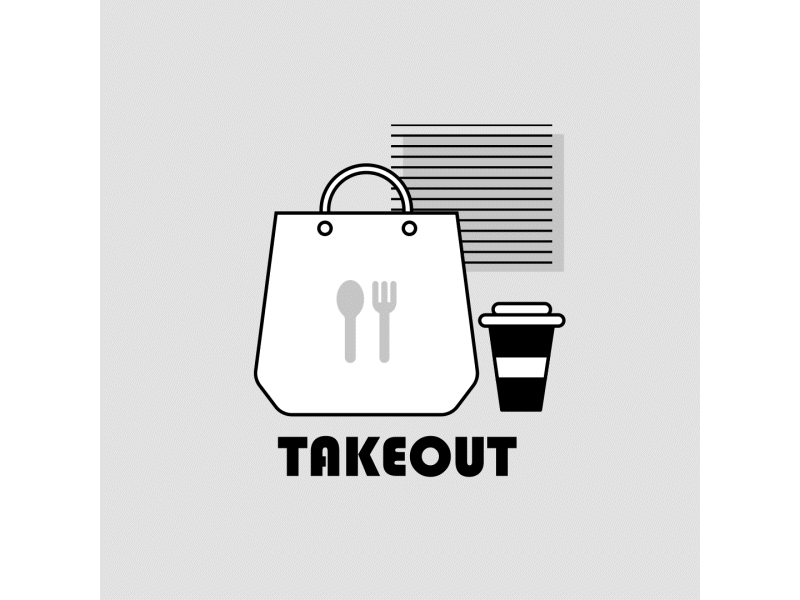 TAKEOUT VS HOME-MADE GIF animation design icon motion graphics