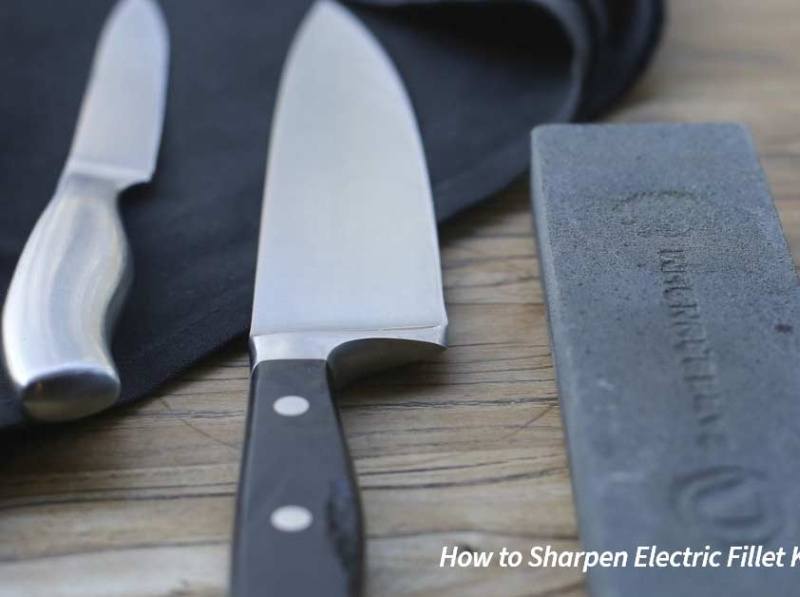 How to Sharpen Electric Fillet Knife Blade with Whetstone by Knife