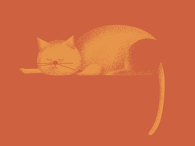 Sleeping cat illustrator photoshop