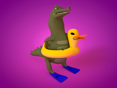 Can't teach old crocodiles to swim 4d aftereffects c4d cinema photoshop