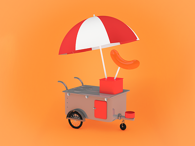 Sausage Stand 4d aftereffects c4d cinema photoshop