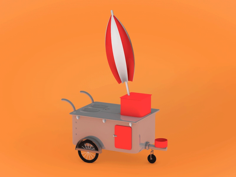 Hot Dog Stand 4d aftereffects c4d cinema photoshop