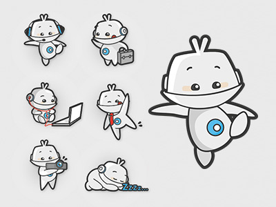 Character Design - Bot mascot illustration bot character design illustration mascot robot stickers