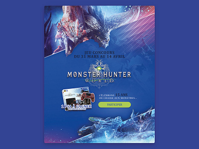 Contest - Monster Hunter World contest design facebook post monster videogame