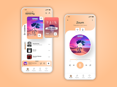 Music management and listening application 🎧 adobe xd app design designer mobile mobile design ui uidesign ux uxdesign