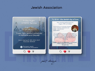 Post design - Jewish Association design diseño gráfico facebook post graphic design illustrator instagram post jewish photoshop post