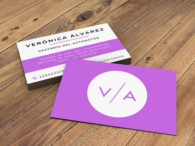 Tarjetas de Presentación - Verónica Álvarez Gestoría bussiness card diseño gráfico graphic design illustrator photoshop tarjetas de presentación tarjetas personales