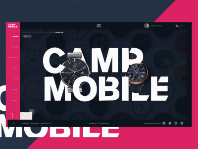 CampMobile - Watchmaster online shop concept digit online shop qubsik smartwatch ui watchmaster webdesign