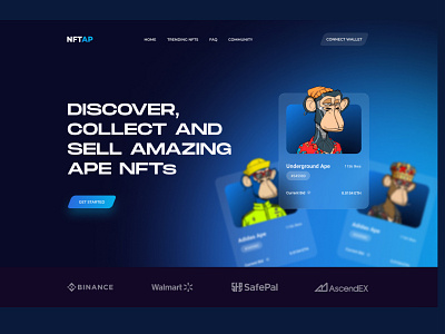 NFTs MARKETPLACE💎 design landingpage ui uiux webdesign