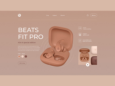 Design for Beats fit pro✨ design designbeats ui uxuidesign webdesign