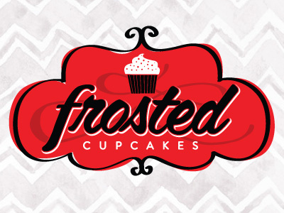 Frosted Cupcakes branding identity logo