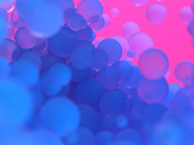 Strange Land's Bubbles cinema 4d digital art outrun particles