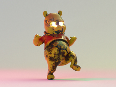 Evil Pooh 3d cinema 4d digital art disney