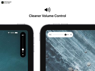 iOS 13 Concept - Cleaner Volume Control apple concept ios ui ux