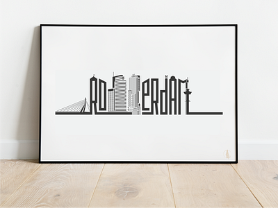 The beautiful city of Rotterdam design graphic design illustration logo typography vector