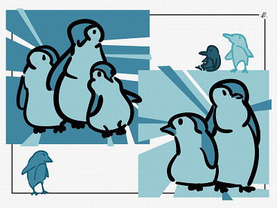 Penguin Blue animal animals blue characters children illustration conceptart design illustration kid drawings nature penguin vector wildlife