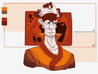 Study of faces: Lord Secoun characters conceptart counselor design earth illustration red vector