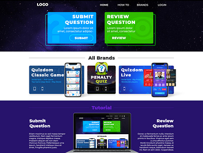 Quiz | Web Design Proposal app application challenge daily ui homepage product products quiz quiz games ui web design