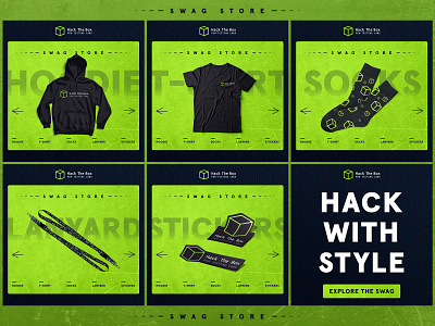 HTB - Social Media 2020 - Swags branding caps cyber cybersecurity design ethical hacking flat design graphic design hack the box hacking hoodie htb merch merchandise post social media store swag tshirt visual design